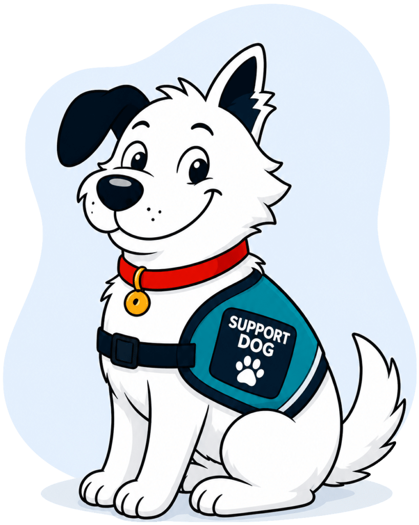 Support dog mascot 2
