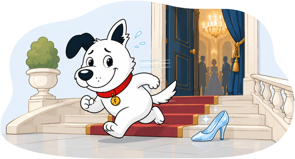 exiting mascot