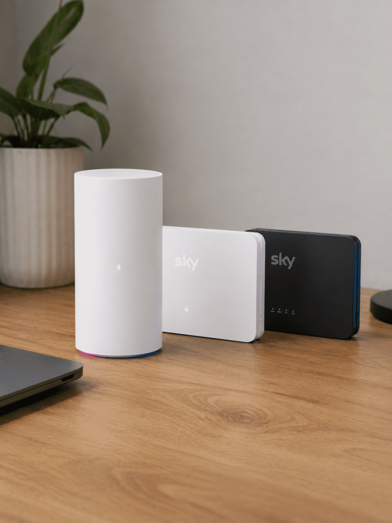 Skys three routers fibredog