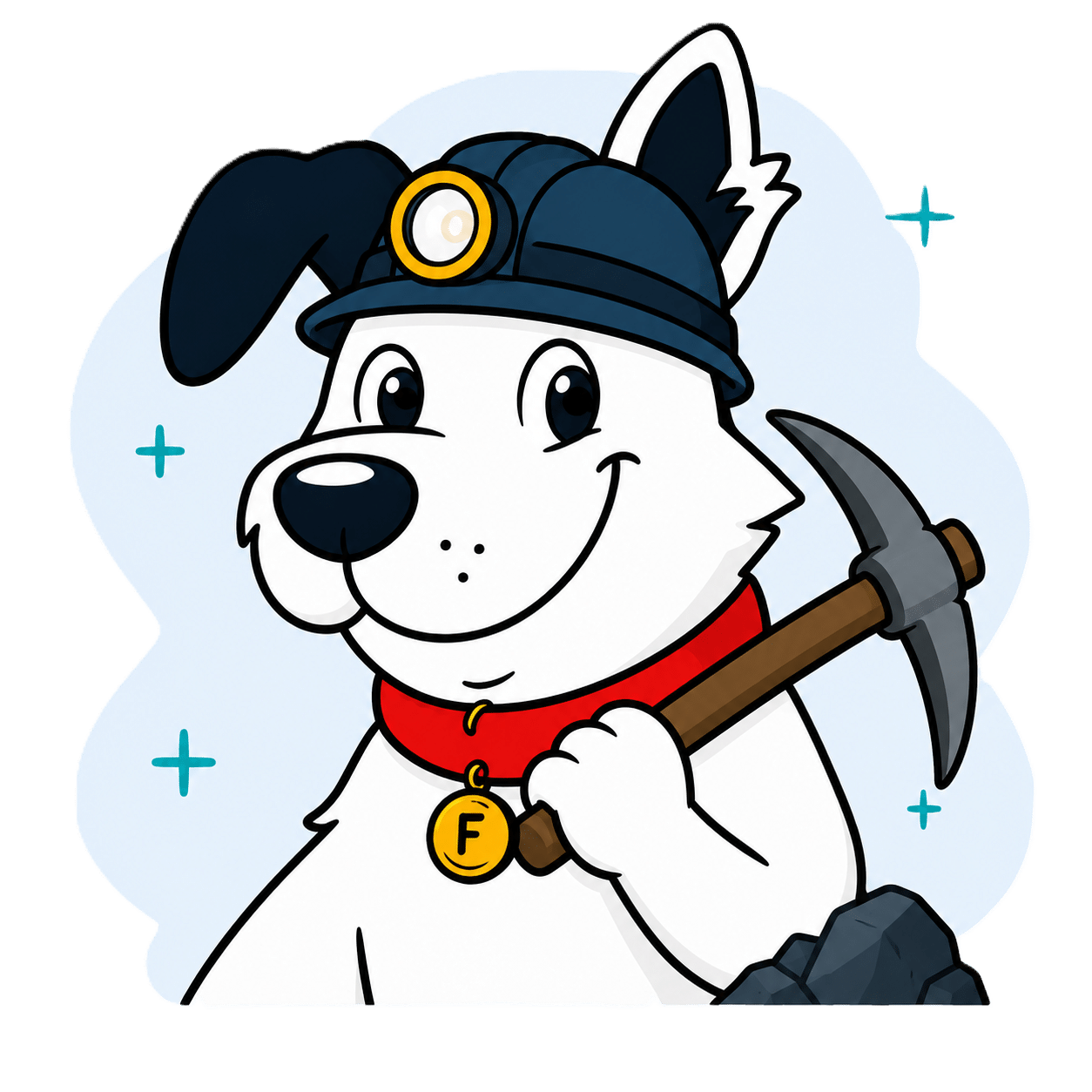 fibredog mascot wearing a headset