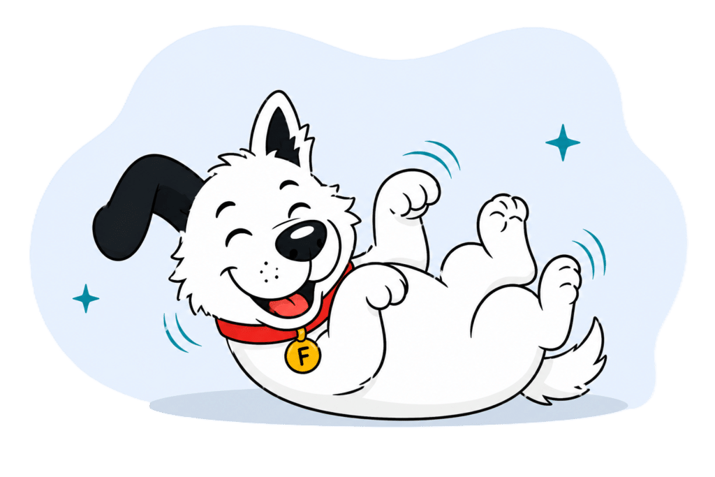 mascot rollover dog