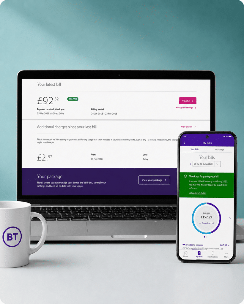 my bt app and login