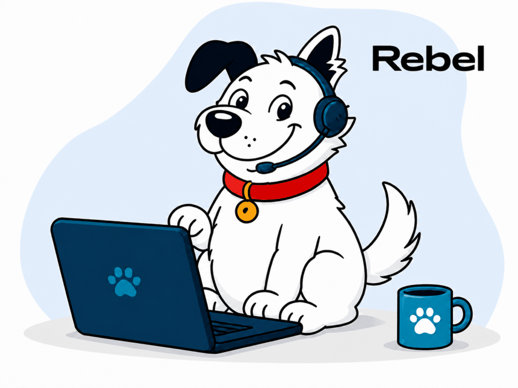 rebel internet customer service mascot