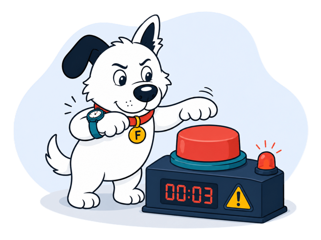 switch timing mascot dog