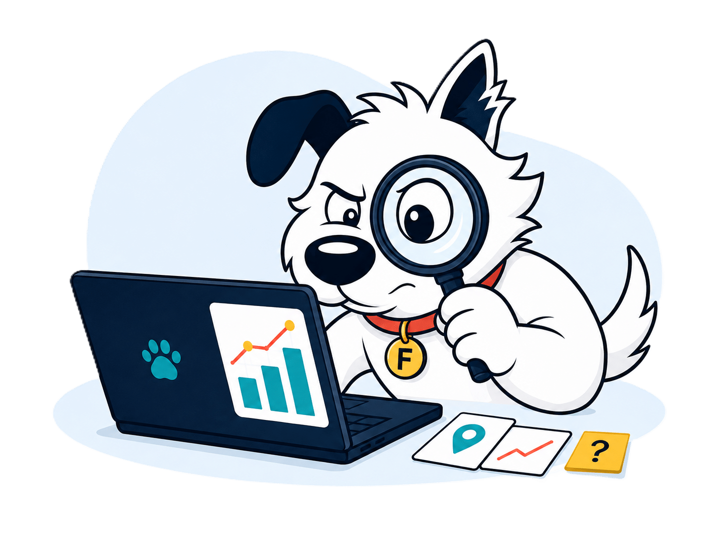 Fibredog examining broadband evidence before the filters are populated