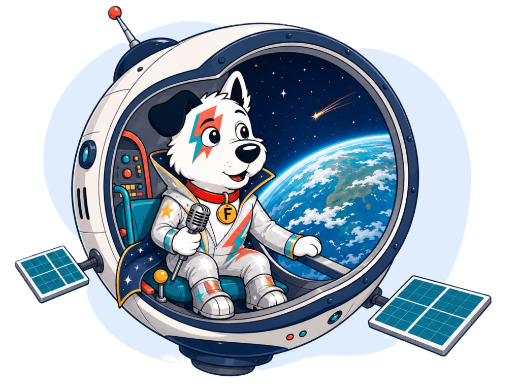 Mascot in space