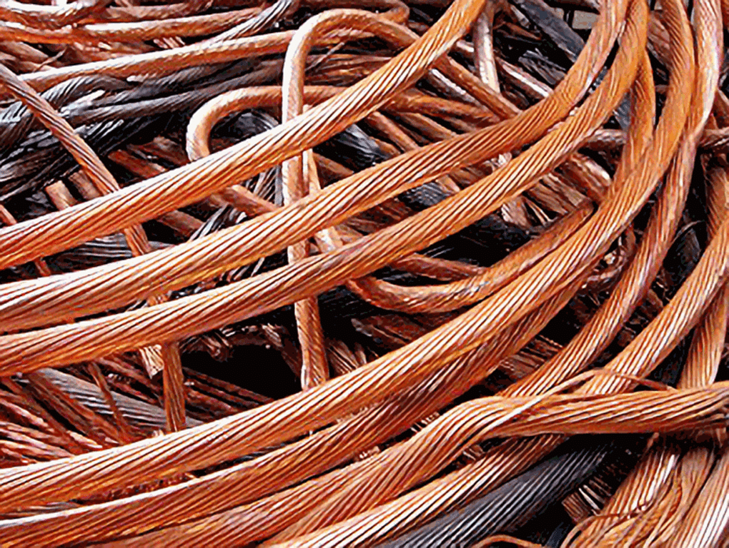 copper cable pile