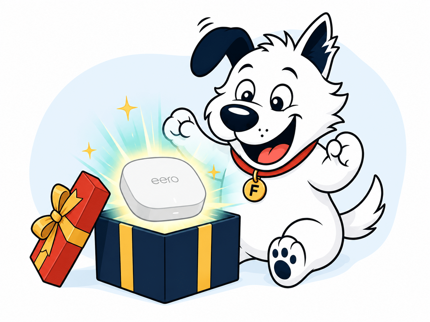 mascot with amazon eero router