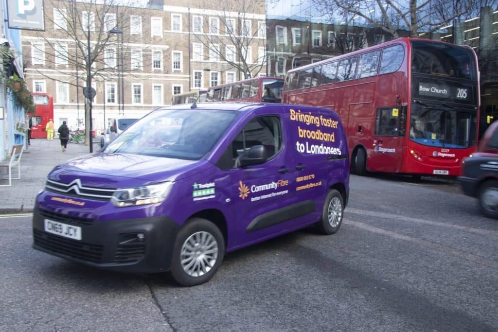 Community Fibre van in London